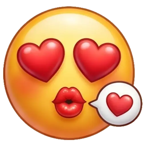 Cute smiley face, stickers, Whatssapp stickers, love, kiss me, valentine, kiss